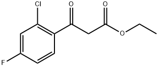 3-(2-氯-4-氟苯基)-3-氧代丙酸乙酯 结构式