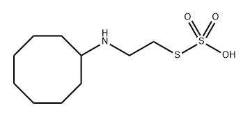 Thiosulfuric acid hydrogen=S-[2-(cyclooctylamino)ethyl] ester Struktur