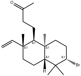4-[(1R,4aα)-6β-Bromo-2β-ethenyldecahydro-2,5,5,8aβ-tetramethylnaphthalen-1α-yl]-2-butanone Structure