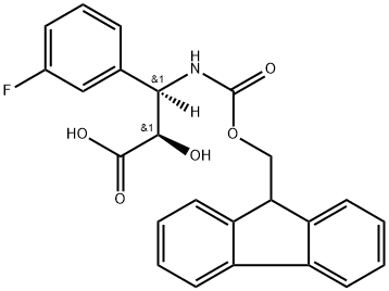 N-(9H-Fluoren-9-yl)MethOxy]Carbonyl (2R,3R)-3-Amino-3-(3-fluoro-phenyl)-2-hydroxypropionic acid Structure