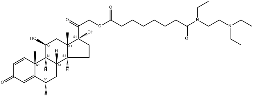 6-methylprednisolone-21-hemisuberate N,N,N'-triethylenediamine amide Structure