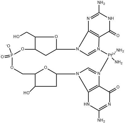 platinated 2'-deoxyguanylyl-(3'--5')-3'-deoxyguanosine Structure