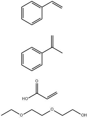 2-Propenoic acid, polymer with ethenylbenzene and (1-methylethenyl)benzene, 2-(2-ethoxyethoxy)ethyl ester Structure