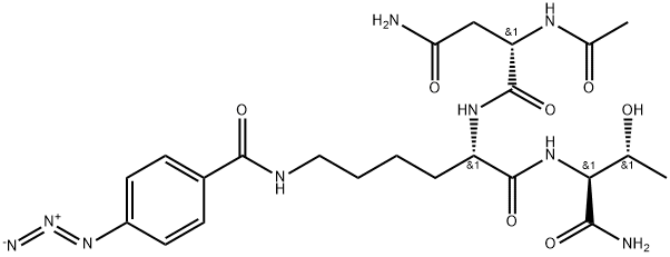 N(alpha)-acetylasparaginyl-lysyl-N(epsilon)-4-azidobenzoyl-threoninamide Structure