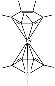 Hexamethylbenzene(pentamethylcyclopentadienyl)rhodium(I) Structure