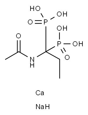 [1-(乙酰氨基)亚丙基]二膦酸钙钠盐 结构式