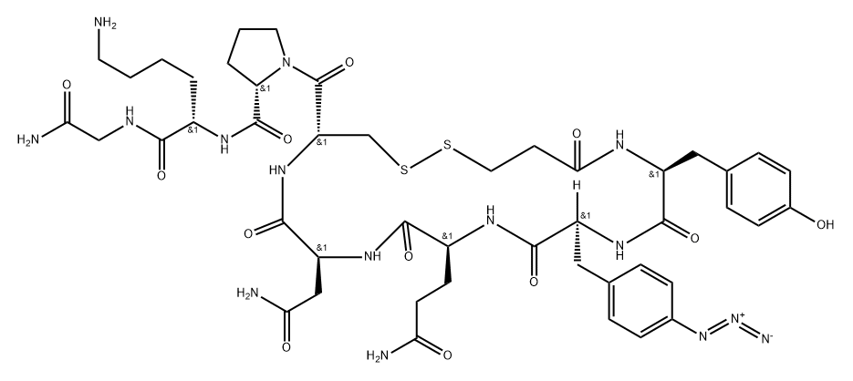 vasopressin, 1-deamino-(3-(4-azido-Phe))-8-Lys- 结构式