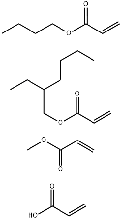 2-Propenoic acid, polymer with butyl 2-propenoate, 2-ethylhexyl 2-propenoate and methyl 2-propenoate Structure