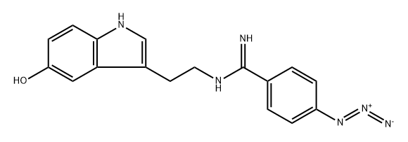 3-(2-(4-azidobenzamidino)ethyl)-5-hydroxyindole 结构式