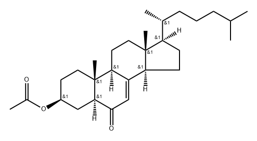 3β-アセチルオキシ-5α-コレスタ-7-エン-6-オン 化学構造式