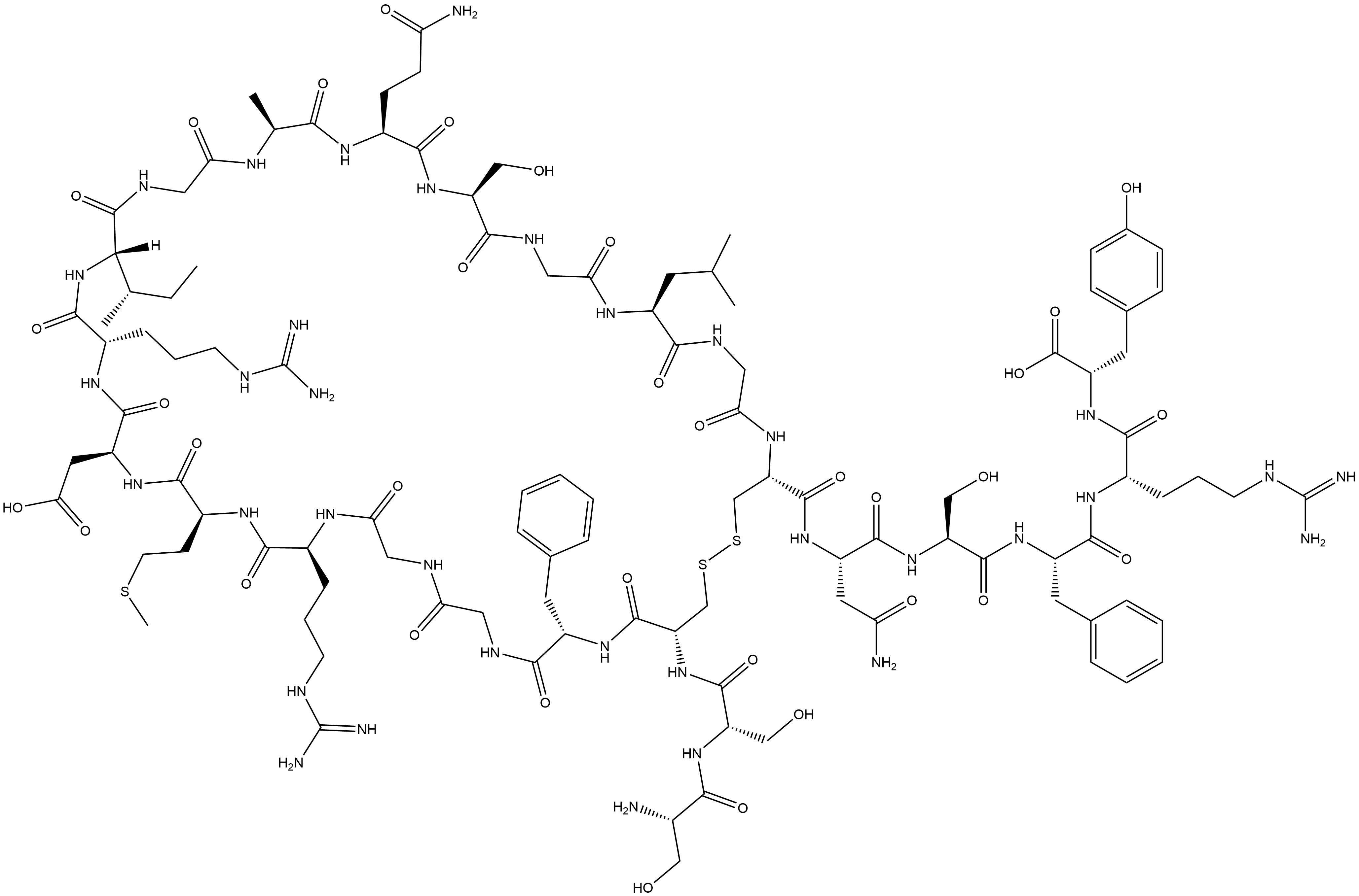 atrial natriuretic factor (5-28) 结构式