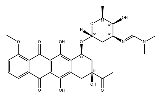 3'-desamino-3'-dimethylformamidine rubomycin Structure