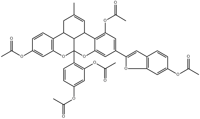 Mulberrofuran G pentaacetate Structure