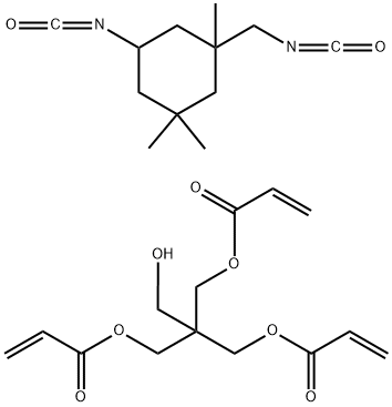2-Propenoic acid, 2-(hydroxymethyl)-2-(1-oxo-2-propenyl)oxymethyl-1,3-propanediyl ester, polymer with 5-isocyanato-1-(isocyanatomethyl)-1,3,3-trimethylcyclohexane 结构式