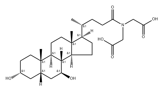 ursodeoxycholyl N-carboxymethylglycine 结构式