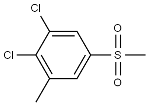 1,2-Dichloro-3-methyl-5-(methylsulfonyl)benzene 结构式