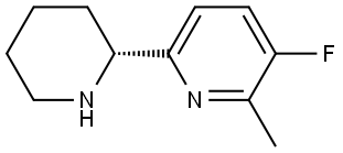 3-FLUORO-2-METHYL-6-[(2R)-PIPERIDIN-2-YL]PYRIDINE 结构式