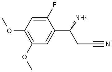 (3R)-3-AMINO-3-(2-FLUORO-4,5-DIMETHOXYPHENYL)PROPANENITRILE 结构式
