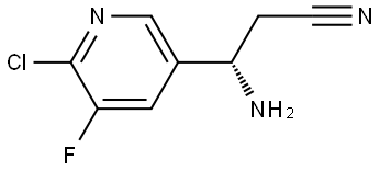 (3S)-3-AMINO-3-(6-CHLORO-5-FLUORO(3-PYRIDYL))PROPANENITRILE 结构式