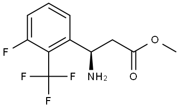METHYL (3R)-3-AMINO-3-[3-FLUORO-2-(TRIFLUOROMETHYL)PHENYL]PROPANOATE 结构式