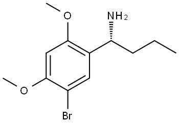 (1R)-1-(5-BROMO-2,4-DIMETHOXYPHENYL)BUTAN-1-AMINE 结构式