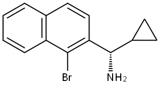 (S)-(1-BROMONAPHTHALEN-2-YL)(CYCLOPROPYL)METHANAMINE 结构式