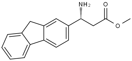 METHYL (3R)-3-AMINO-3-FLUOREN-2-YLPROPANOATE 结构式