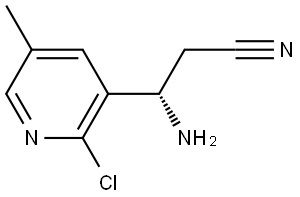 (3S)-3-AMINO-3-(2-CHLORO-5-METHYL (3-PYRIDYL))PROPANENITRILE 结构式
