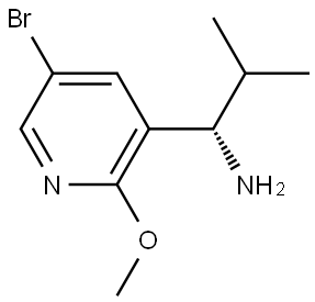 (1S)-1-(5-BROMO-2-METHOXYPYRIDIN-3-YL)-2-METHYLPROPAN-1-AMINE 结构式