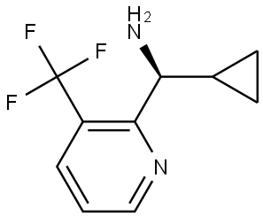 (1S)-CYCLOPROPYL[3-(TRIFLUOROMETHYL)(2-PYRIDYL)]METHYLAMINE 结构式