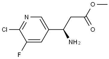 METHYL (3R)-3-AMINO-3-(6-CHLORO-5-FLUORO(3-PYRIDYL))PROPANOATE 结构式