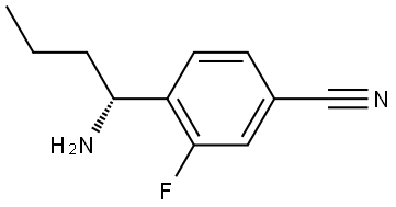 4-((1R)-1-AMINOBUTYL)-3-FLUOROBENZENECARBONITRILE 结构式