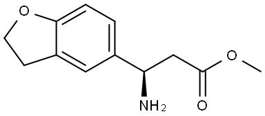 METHYL (3R)-3-AMINO-3-(2,3-DIHYDRO-1-BENZOFURAN-5-YL)PROPANOATE 结构式
