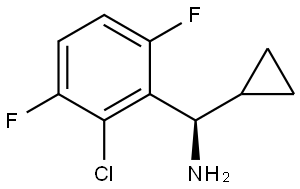 (R)-(2-CHLORO-3,6-DIFLUOROPHENYL)(CYCLOPROPYL)METHANAMINE 结构式