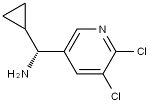 (1R)(5,6-DICHLORO(3-PYRIDYL))CYCLOPROPYLMETHYLAMINE 结构式