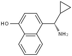4-((1S)-AMINOCYCLOPROPYLMETHYL)NAPHTHOL 结构式