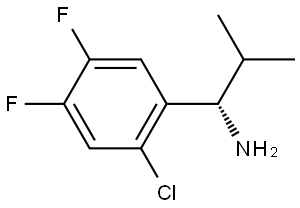(1S)-1-(2-CHLORO-4,5-DIFLUOROPHENYL)-2-METHYLPROPYLAMINE 结构式