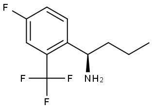 (1R)-1-[4-FLUORO-2-(TRIFLUOROMETHYL)PHENYL]BUTAN-1-AMINE 结构式