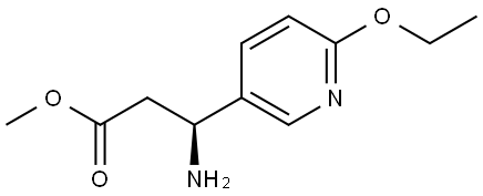 METHYL (3S)-3-AMINO-3-(6-ETHOXY(3-PYRIDYL))PROPANOATE 结构式
