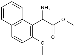 METHYL 2-AMINO-2-(2-METHOXYNAPHTHALEN-1-YL)ACETATE 结构式