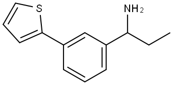 1-[3-(THIOPHEN-2-YL)PHENYL]PROPAN-1-AMINE 结构式