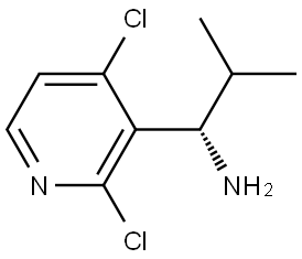 (1S)-1-(2,4-DICHLORO(3-PYRIDYL))-2-METHYLPROPYLAMINE 结构式