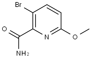 3-Bromo-6-methoxy-2-pyridinecarboxamide 结构式
