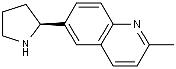 (S)-2-methyl-6-(pyrrolidin-2-yl)quinoline 结构式