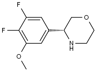(3R)-3-(3,4-DIFLUORO-5-METHOXYPHENYL)MORPHOLINE 结构式