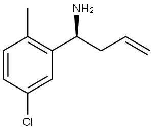 (1S)-1-(5-CHLORO-2-METHYLPHENYL)BUT-3-ENYLAMINE 结构式