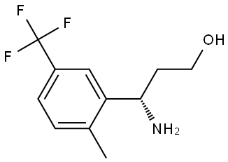 (3S)-3-AMINO-3-[2-METHYL-5-(TRIFLUOROMETHYL)PHENYL]PROPAN-1-OL 结构式