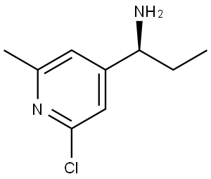 (1S)-1-(2-CHLORO-6-METHYLPYRIDIN-4-YL)PROPAN-1-AMINE 结构式