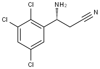 (3R)-3-AMINO-3-(2,3,5-TRICHLOROPHENYL)PROPANENITRILE 结构式