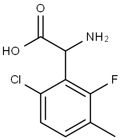 2-AMINO-2-(6-CHLORO-2-FLUORO-3-METHYLPHENYL)ACETIC ACID 结构式